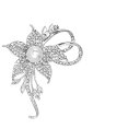ブローチ パールブローチ 花のブローチ ヴィンテージブローチ ファッション クリエイティブ 入場式 卒業式 ウェディング ギフト 記念品 装飾 母の日(デザイン:咲いている花/シルバー,1個セット)