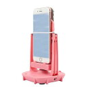 スマホ振り子 USB給電 振り子 回転スイング 歩行器 2台同時 自動孵化装置 自動で歩数を稼ぐ 振り子スマホ用【ピンク】(2)