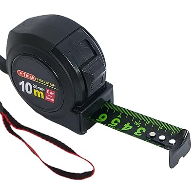メジャー 巻尺 鋼巻尺 10m 蛍光測定テープ アップグレード版 蛍光テープ リトラクション制御 セルフロ..