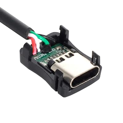 10セット DIY 4ピン USB 2.0 Type C メスソケットコネクター SMTタイプ PCボード&ハウジング & 3.0mm SR付き