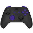 Xbox Series X/Sに対応用ピュアカラーの交換ボタン、Xbox Series S&Xに対応用LB RB LT RTバンパー トリガー 十字キー ABXYスタートバック同期シェアキー【パープル】(3)