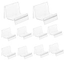 10個セット ディスプレイ 展示用 アクリル クリア 展示台 透明 財布 CD 商品 撮影 展示 台 収納 スタンド(7cm)