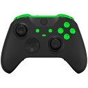 Xbox One Eliteシリーズ2コントローラー対応用交換ボタン、光沢があるXbox Eliteシリーズ2Coreコントローラー対応用LBRBLTRTバンパートリガーABXYスタートバックシンクプロファイルキー【クロームグリーン】