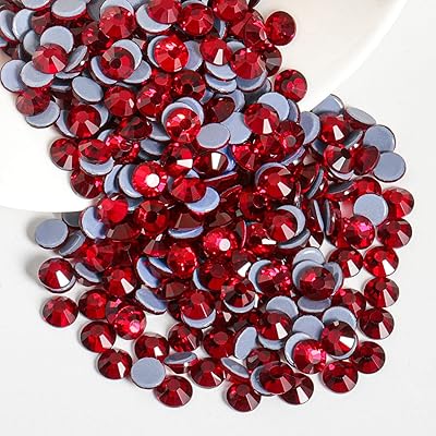 （ビーズランド） ホットフィックスラインストーン、2880ピース フラットバック クリスタル ラインストーン クラフト 衣服 DIY装飾用、ダークシャム、SS8、2.3～2.5mm