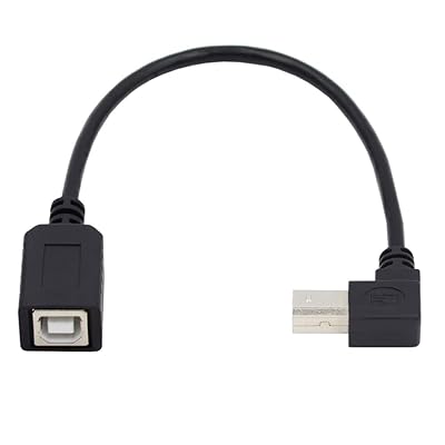 Type B オス - メス USB 2.0 延長ケーブル 90度上角度 プリンター スキャナー ディスク 20cm