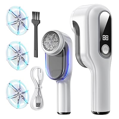 【2025年 最軽量+替刃3枚付】 毛玉取り器 電動 毛玉クリーナー けだまとり Type-C充電式 6枚刃/安全ロック コードレス マフラー・衣類・靴下対応 旅行用 家庭用 ギフト 贈り物(ホワイト)