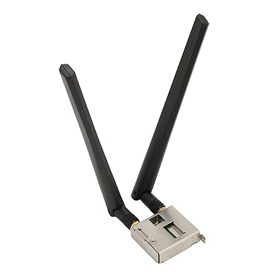 WiFi 6 ワイヤレス ネットワーク カード デュアル バンド ワイヤレス カード 2.4GHz で 574Mbps、5GHz で 2400Mbps M.2 CNVI BT5.1、アンテナ 2 本、安定した接続、 マザーボードと幅広く互換性