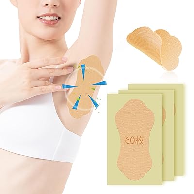 脇汗パッド 直貼り 汗取りパッド レディース 無香料 脇汗 パッド 抗菌防臭 吸湿 速乾 ワキ汗 あせジミ防止 汗多め用 脇汗対策 男女兼用 (A-60枚入り)