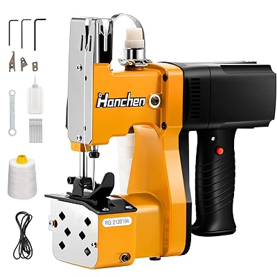 GK9-890 ポータブル袋縫ミシン 0.2-10mm袋口縫い1800-2600針/分 自動割線 3kg軽量で便利 織りバッグ・..