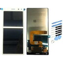 Xperia 8 修理交換用フロントパネル LCD タッチパネル 液晶パネル(フロントガラスデジタイザ)修理工具セット付き (ホワイト)