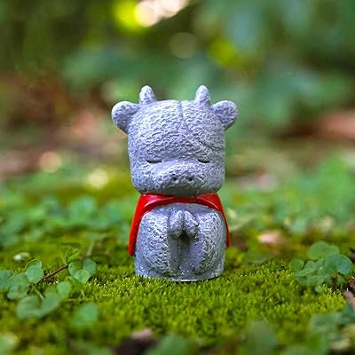 ReemeHi 動物お地蔵さんセット癒し可愛い小型置物祈りお地蔵様おじぞうさま守り神みかげ石 幸せ願い縁..