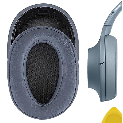 イヤーパッド QuickFit 互換性 パッド ソニー Sony MDR-100ABN WH-H900N ヘッドホンに対応 パッド イヤー/イヤーカップ (プロテインレザー/ブルームーン)