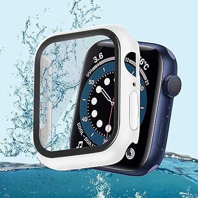 Apple Watch ケース 44mm SE/SE2/Series6/5/4 防水 アップルウォッチ カバー 薄型フィルム 全面保護 ケース 日本旭硝子材 PCフレーム 一体型 カバー 耐衝撃 軽量 脱着簡単 対応 新しい アップルウォッチシリーズ