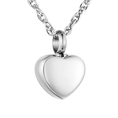 メモリアルペンダント ハートネックレス 手元供養ペンダント 遺骨入れネックレス ステンレス製 取り外し可能 2色 ROSEGOLD SILVER 金属ツール付き...