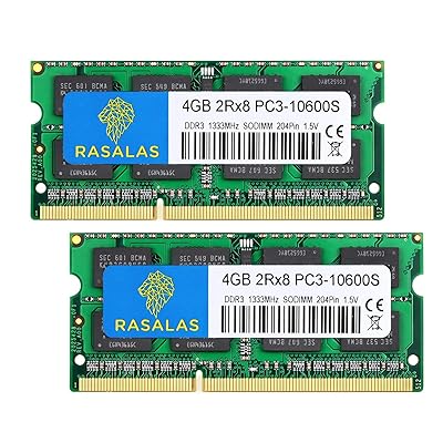 PC3-10600 DDR3 1333MHz ノートPC用 メモリ4GB×2枚 CL9 204Pin Non-ECC SO-DIMM RAM