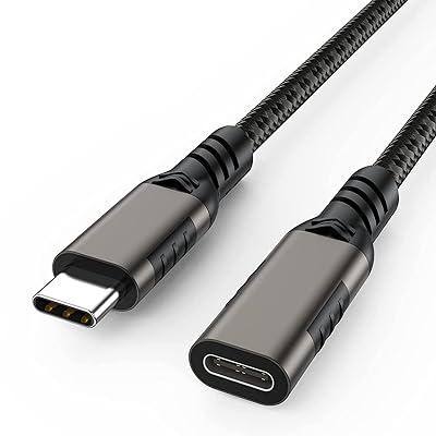 USB Type C 延長ケーブル1m USB 3.1 Gen 2 (10Gbps) Thunderbolt3対応ケーブル タイプC 延長コード ナイロン編み usb-c 変換 双方向転送 3A PD急速充電 iPad mini 6/2020 iPa