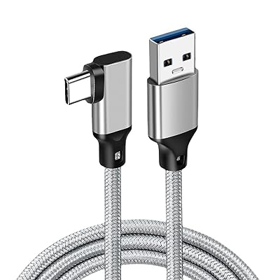 USB Type C ケーブル L字 (グレー, 1.5m) (10Gbps データ転送 /60W 3A急速充電) USB3.1 Gen2 タイプ c ケーブル USB-A to USB-C 高耐久..