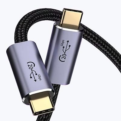 USB-C & USB-C P[u 0.5m USB 3.2 Gen 2x2 (20Gbps) f[^]f[^]E[dP[u y8K 60Hz fo zyő20V/5A/100W [dz yPD/QC[dΉzϋviC