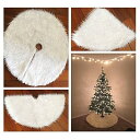 90cm クリスマスツリースカート クリスマス飾り 円形 サンタクロースツリースカート ホワイト ツリー下用 可愛い 豪華 ベースカバー オーナメント ツリースカート 飾りツリー (90cm)