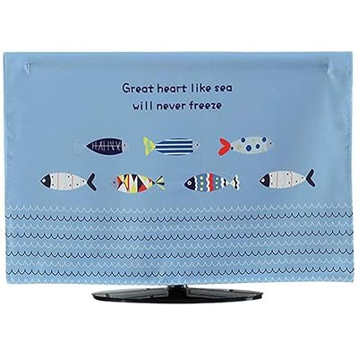 テレビカバー 防塵カバー 液晶テレビカバー 可愛い 欧米風 47インチ(116X67cm 魚)
