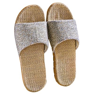 レディース メンズ ルームシューズ 夏春 スリッパ 室内履きホームシューズ (グレー, measurement_23_point_5_centimeters)