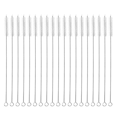 ストローブラシ チューブブラシ 哺乳瓶ブラシ 飲用ストロー＆ホース専用 極細タイプ 隙間ブラシ 再利用..