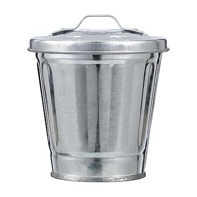 亜鉛メッキ ゴミ箱 缶 ミニ ゴミ箱 ゴミ箱 廃棄物 バスケット ヴィンテージ メタル ユーティリティ ペ..