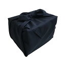 風呂敷 大判 ふろしき furoshiki 冠婚葬祭 110cm 3.5尺 シルク風 無地 ポリエステル おしゃれ エコバッグ 洗濯可 (黒)