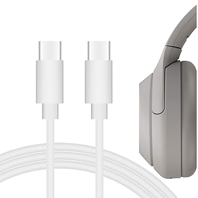 充電ケーブル 互換性 Type-C 充電コード USB-C to USB-C ソニー Sony WH-1000XM5 WH-XB920N WH-ULT900N WF-1000XM5 LinkBuds INZONE Buds に対応 (白い/120cm