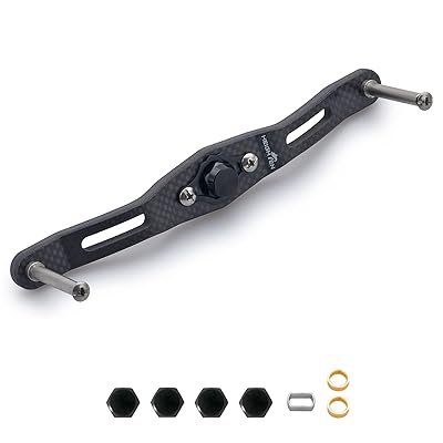 130/120/110mm リール ハンドル (ノブ無し) 厚さ4mm 1.5K炭布 カーボン シマノ(SHIMANO) ダイワ(DAIWA) アブ(Abu) 通用 ベイトリール 用 Carbon Series (120mm, ブラック) (385)