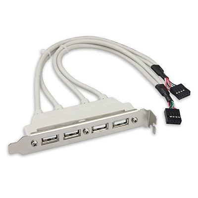 4ポート USB 2.0メスからマザーボード 9ピン 10ピン ヘッダーケーブル ブラケット付き PCI-E
