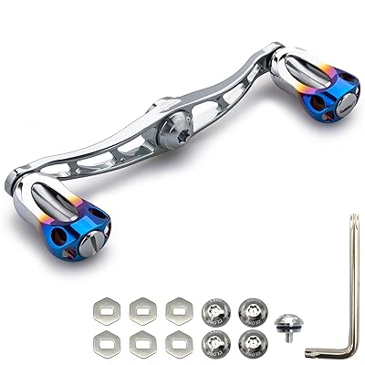 88/90/115mm リール ハンドル 22mm ノブ搭載 シマノ(SHIMANO) ダイワ(DAIWA) アブ(Abu) 通用 ベイトリール 用 Aurora Series (115mm - ガンメタル) (678)