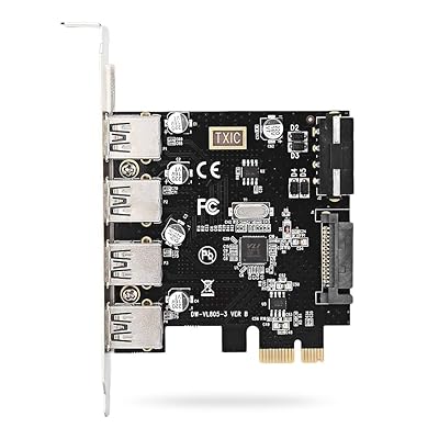 カード4ポートPCI-EからUSB 3.0 HUB PCI Express拡張アダプタ、マザーボード5 Gbps用