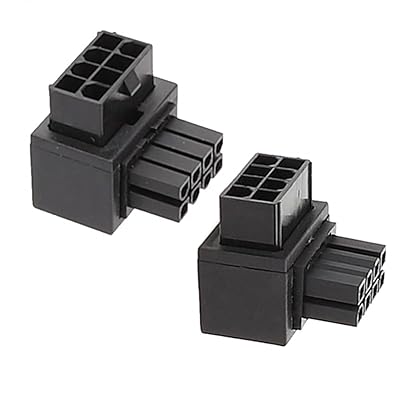 アダプター 2個/ロット ATX 8P EPS オス-メス 90度上向きダウンアングルパワーヘッダー CPU 12V用, PW-054-HX