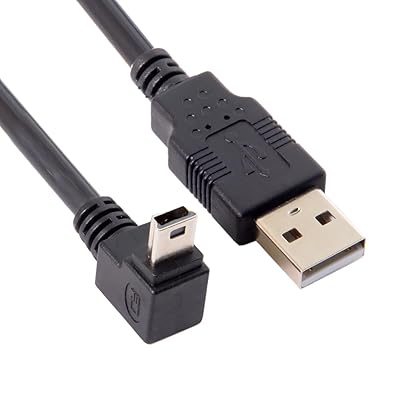Mini USB B タイプ 5ピン オス ダウンアングル 90度からUSB 2.0 オス データケーブル 5メートル EMI フェライトコア 50cm, NF-U2-057-DN-0.5M Mini USB B タイプ 5ピン オス ダウンアングル 90度からUSB 2.0 オス データケーブル 5メートル EMI フェライトコア 50cm, NF-U2-057-DN-0.5M