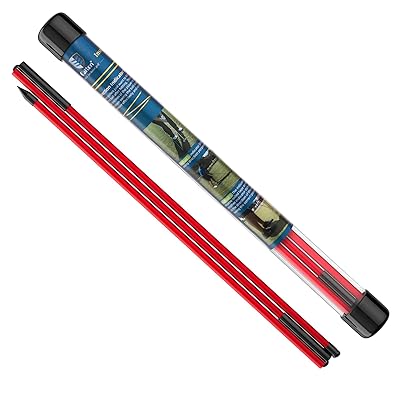 ゴルフアライメントスティック 2本セット 全長122cm ツアースティック スイング練習器具 折りたたみ式 軌道修正 方向チェック ゴルフ方向スティック 練習用ロッド RubyRed