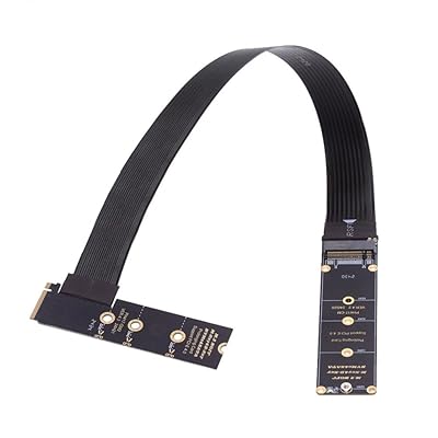 アダプタ NGFF M-Key NVME オス - メス延長 PCI Express ケーブル 30cm 直角タイプ 90 度 PCI-E 4.0 メインボード SSD 2230/2242/2260/2280 用