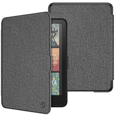 for Kindle Paperwhite/Kindle Paperwhite シグニチャーエディション 第12世代 ケース 2024年発売 Newモデル 7インチ用ケース 保護カバー 軽量 薄型 オートスリープ機能付き(グレー)