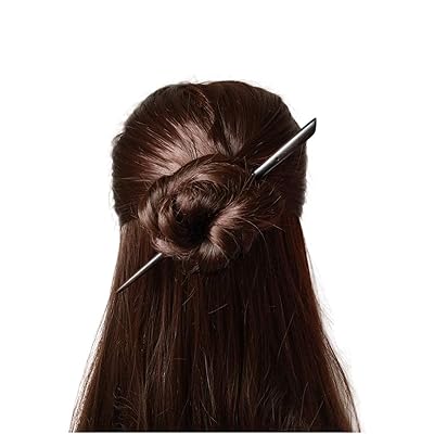 天然木 かんざし 一本 手作り簪 黒壇 一本簪 シンプル 木製 髪飾り ヘアアクセサリー 发簪 浴衣 着物 和装小物 (素綰)