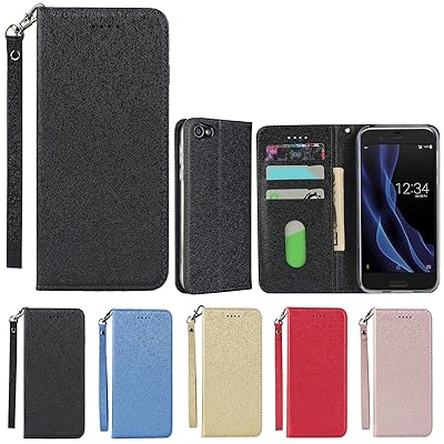 AQUOS R SH-03J / SHV39 / 605SH ケース シャップ Sharp R SH03J SHV39 ケース 手帳型 case ストラップ付き PU皮革 明るい色 内蔵マグネット 携帯カバー カードポケット スタンド機能 便利 ブラ
