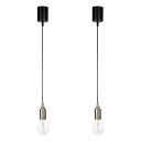 ペンダントライト ペンダント ソケット ライト 吊り下げ 照明器具 北欧 おしゃれ アンティーク E26 LED エジソン 電球 適合 引っ掛けシーリング ダクトレール 照明(引掛シーリングタイプ 2個)