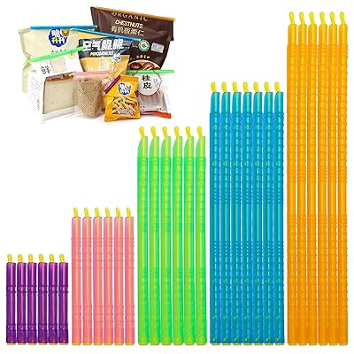 袋止めクリップ 30本入り 5色&5サイズ 袋 クリップ 食品 お菓子の湿気防止 食材保存 防水防湿 鮮度保持..