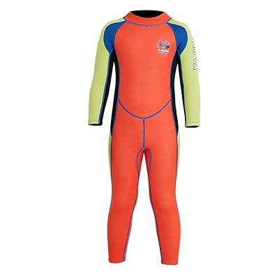 ウエットスーツ 子ども 2.5mm 一体式 ワンピース フルスーツ スイムウェア キッズ用 日焼け防止 シュノ..
