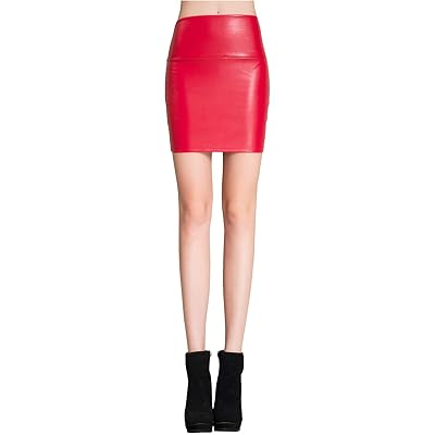レザー タイト ミニスカート pu 合皮 ストレッチ レザースカート 18色