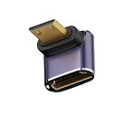Mini HDMI 2.1 コンバーターアダプター、ミニHDMIオス→HDMIメス 90度ダウンアングルUHD延長コンバーターアダプター(2)