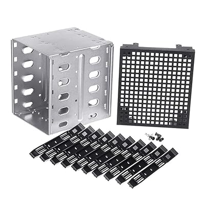 5.25 インチから 5 x 3.5 インチ SATA HDD ケージ ラック ハード ドライブ ディスク エンクロージャー ハードドライブ ディスク トレイ キャディ アダプター