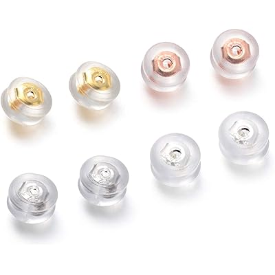 ピアスキャッチ シルバー925 ゴールド K18金メッキ プラチナ 白金 ピンクゴールド シリコン 落ちない ピアスキャッチャー つまみやすい筒型4ペア(8個)