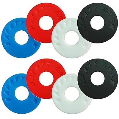 ギターストラップロック ガスケット 8個セット ギター アクセサリー 安全ストラップロックワッシャー シリカゲル 製 滑り止め 落下防止 ストラップ ブロック 取り付けが簡単 持ち運び便利 (四色)