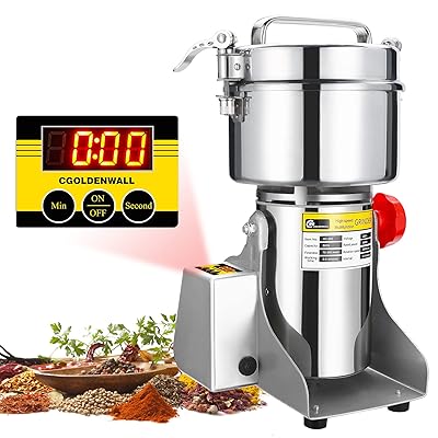 2500g粉末ミルLED表示 電動微粉砕機業務用 穀類・生薬・スパイスの製粉に