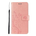 らくらくスマートフォン F-42Aケース手帳型 可愛い花柄 横開きらくらくスマートフォン me F-01L 高級PUレザーケース ストラップ付き F01L F42A スマホケース カードポケット付きFujitsu 富士通 スマートフォン F-42A